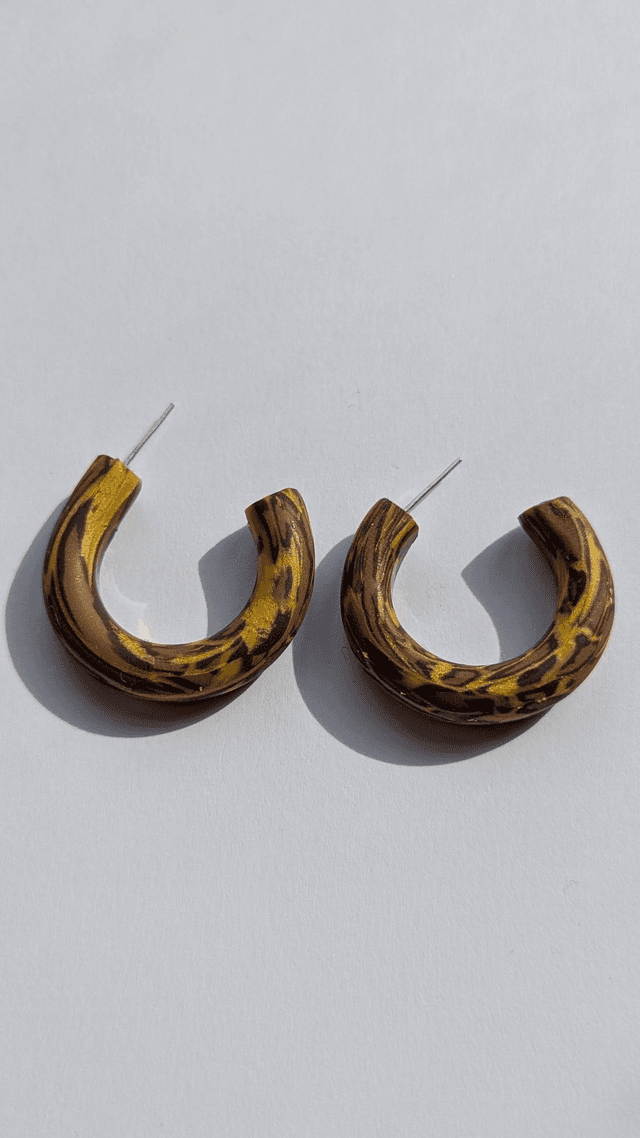 Small Leopard Zero Waste Hoops
