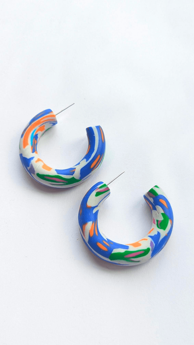 Medium Mosaic Zero Waste Hoops