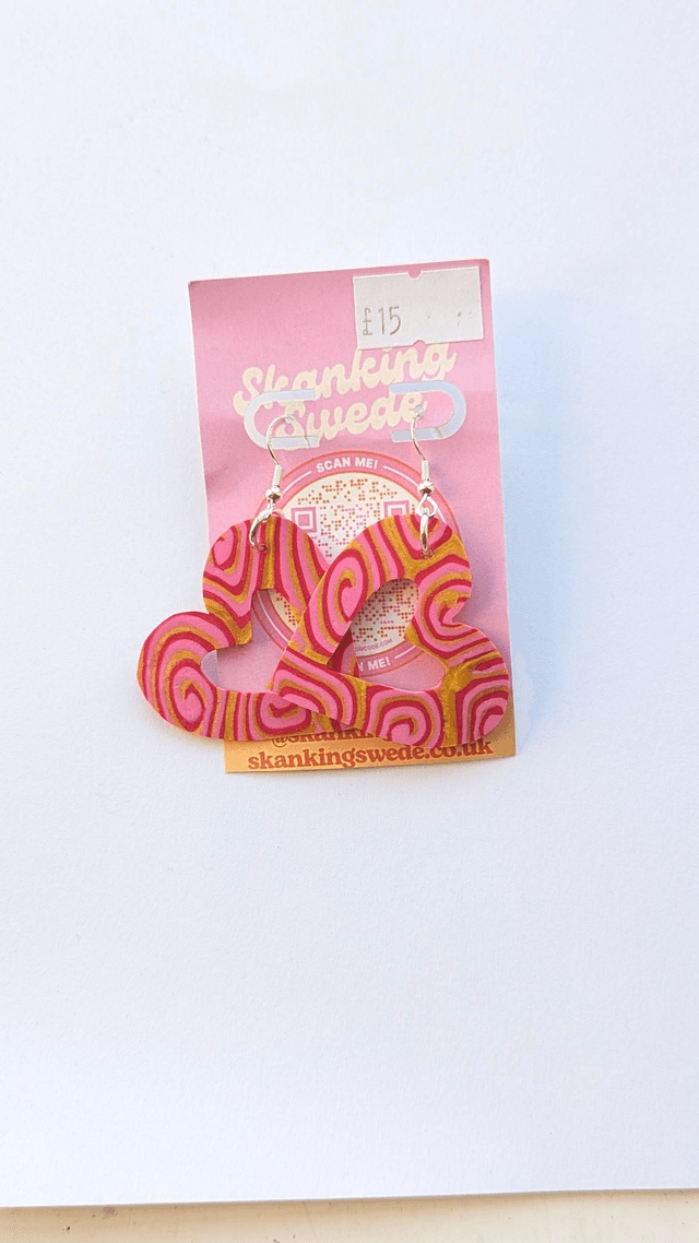 Gold/ Pink Hearts